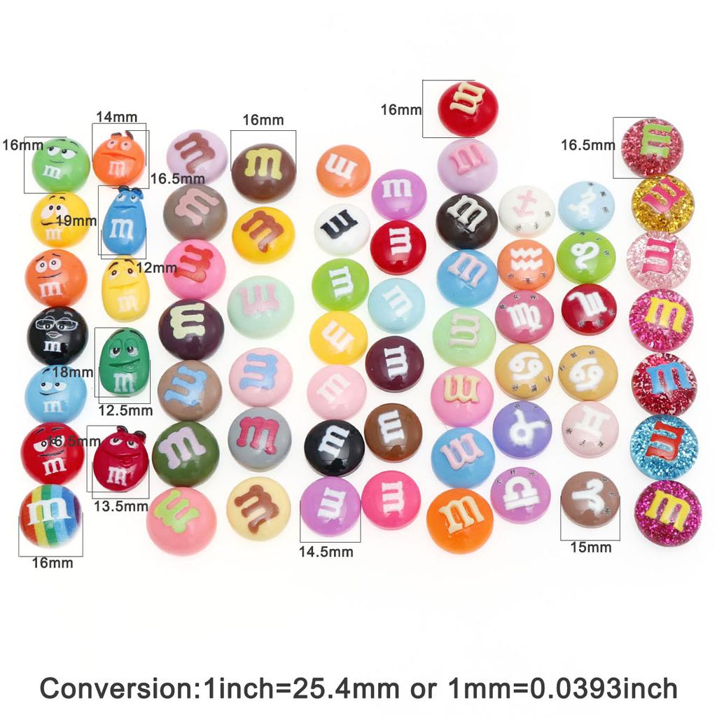 20Pcs/Pack Acrylic Beads Flat Round Shape Decoration Crafts Spacer Bead DIY Jewelry Making Bracelet Necklace Accessories