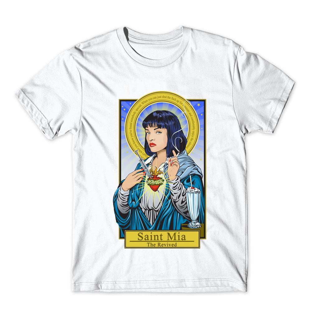 Newest Fashion Brand Pulp Fiction T Shirt Saint Jules Print T Shirt Summer Short Sleeve Shirts Tops Catholicism Tees T-shirt Tees