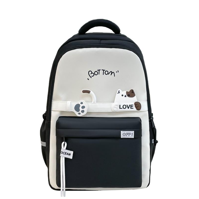 

School bag new school bag primary school students five or six junior high school students backpack large capacity weight backpack чорний