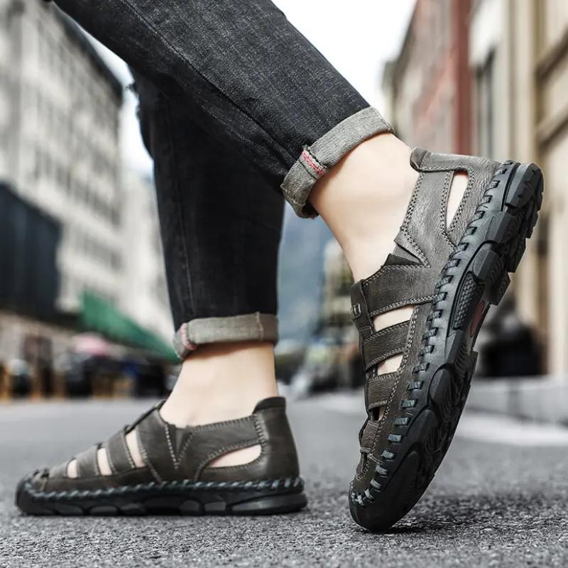 Roman Sewing Sandals Men Summer Light Weight Solid Color Slippers Retro Large Size Non Slip Shoes Sandalias Romanas Hombre