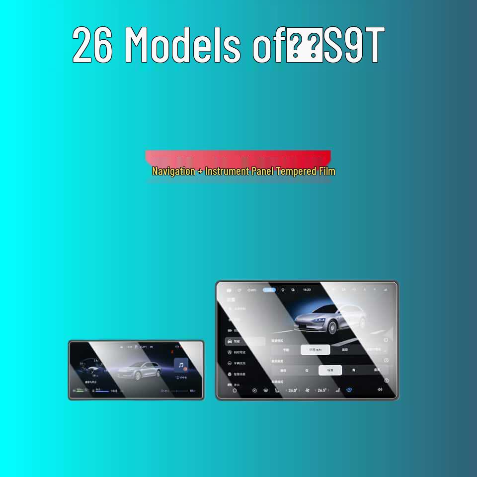 Tempered Glass Screen Protector for 26 Enjoy S9T Models, Car Control Navigation Sticker, Interior Modification Accessories
