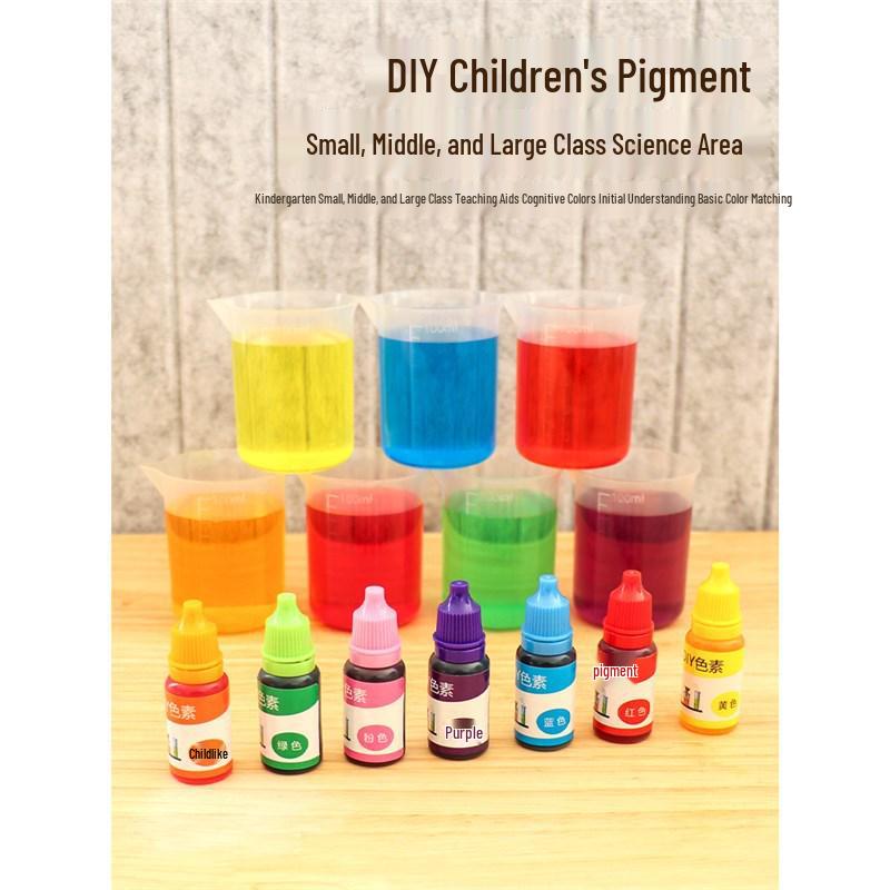 

Montessori Early Childhood Education DIY Pigment Game Set for Kindergarten Classes: Science Experiment and Teaching Aids