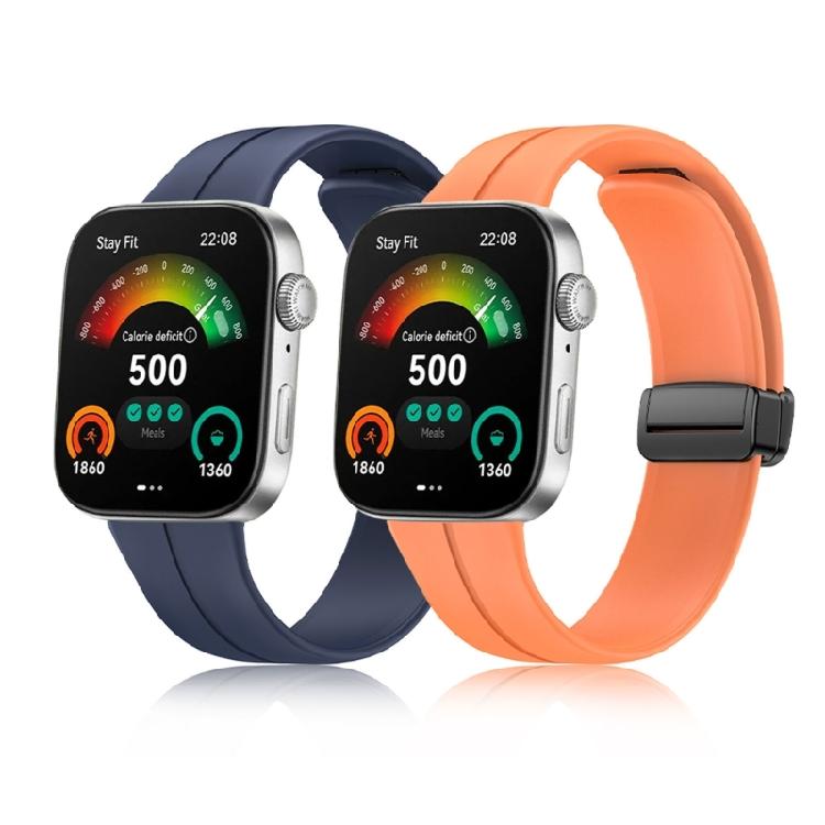 Versatile Silicone Watch Strap with Magnet Stylish Magnetic Silicone Band Sweat Resistant Watch Band for Watch Fit3