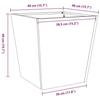 VidaXL Jardinière 40x40x40 cm acier inoxydable, jardinière d'extérieur, boîte à fleurs, boîte de jardin 851062
