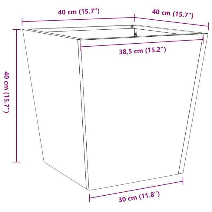 VidaXL Jardinière 40x40x40 cm acier inoxydable, jardinière d'extérieur, boîte à fleurs, boîte de jardin 851062