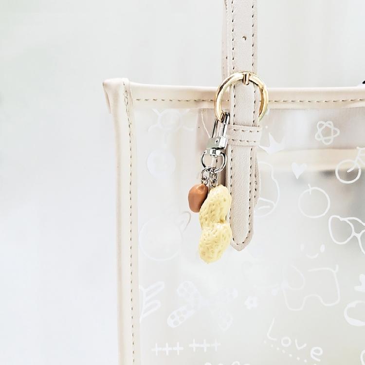 Stylish Peanut Keyring Keychain Pendant Bag Charm Key Jewelry PVC and Alloy Texture Great for Gifting and Collecting