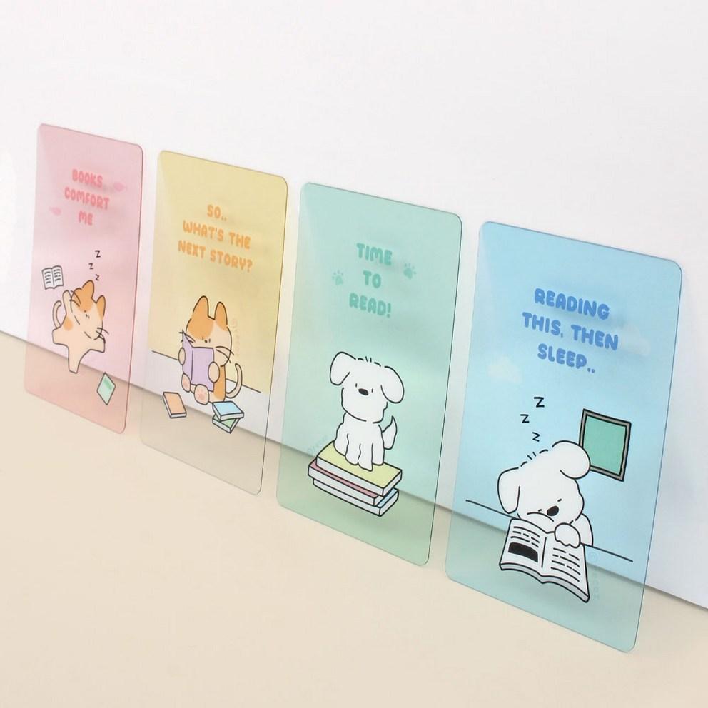 Ricos Translucent Photocard Bookmark 4-Piece Set, Lily & Coco, 1 Set