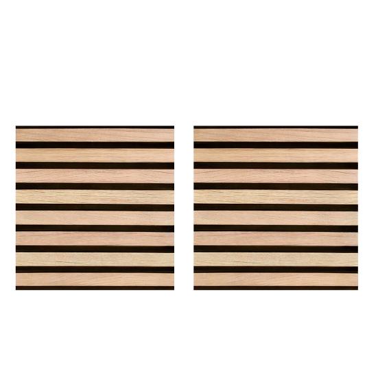 2 Pcs Peel And Wood Grating Stripe Stick Backsplash Tile Self-Adhesive Wallpaper Faux