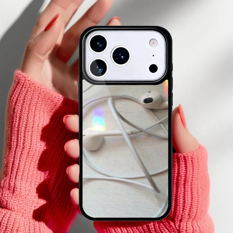 aesthetic white Phone Case for iPhone 17 16 15 14 13 Pro Max Back Cover for 12 11 Pro Coque