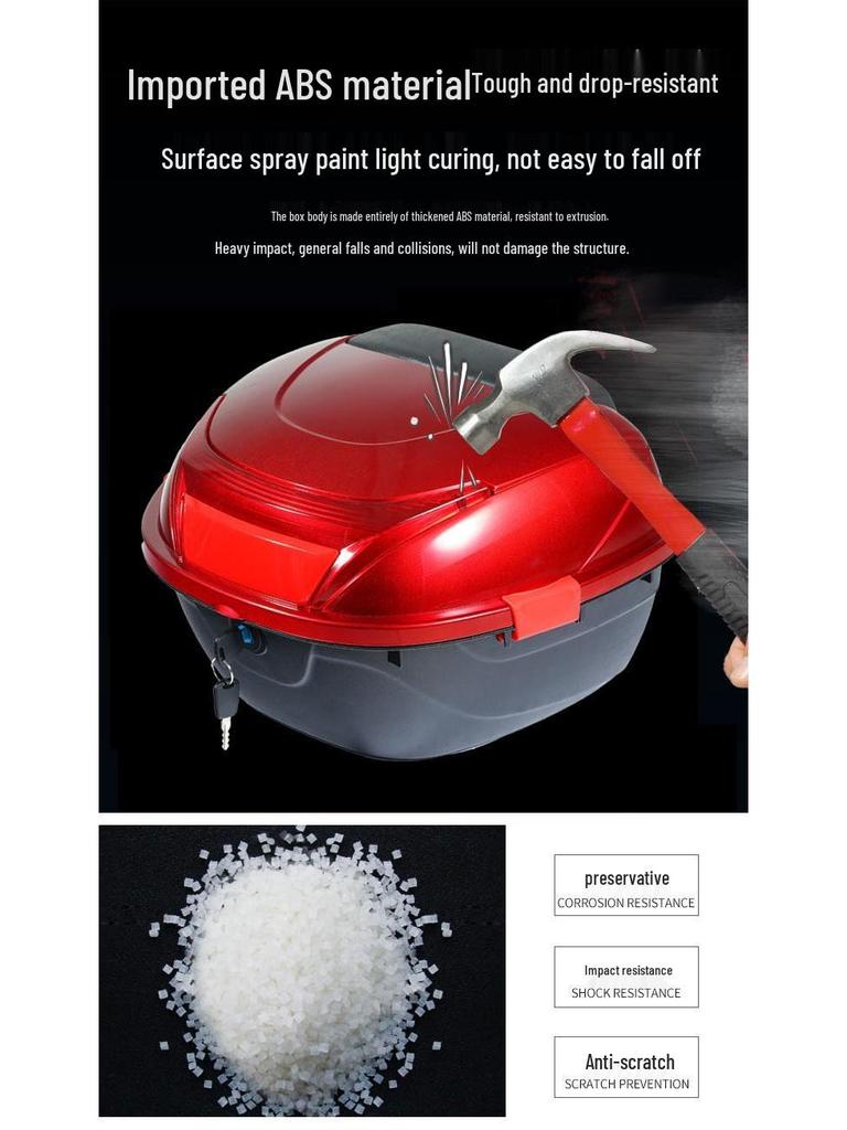 Universal Electric Vehicle Trunk & Storage Box for Motorcycles and Scooters