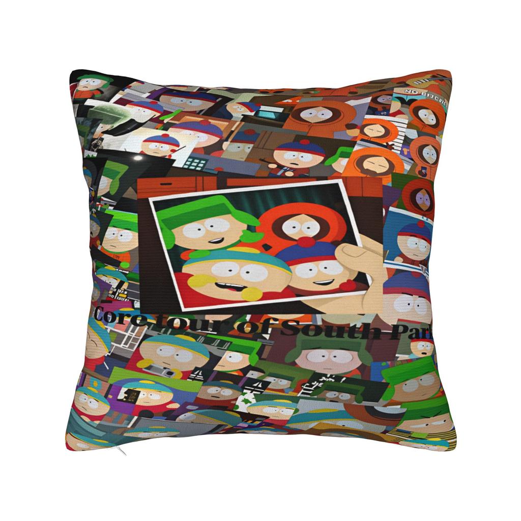 S-south Anime P-park Pillow Case Retro Trendy Pillow Cover Comfy Pillowcases For Living Room Chair