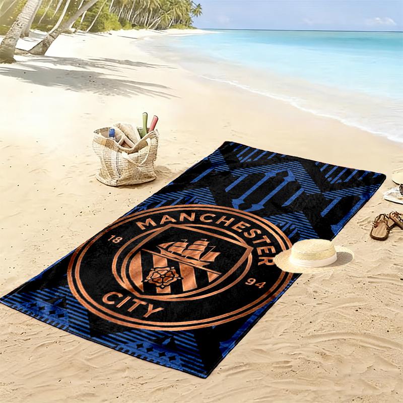 1pz Telo Mare Manchester United Manchester City Regalo di Compleanno Ideale per la Famiglia, Un Telo Mare Vivace Adatto per Attività all'Aperto