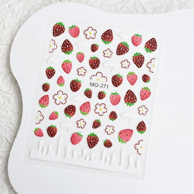 Summer Fruit Nail Art Stickers Set Of 5 Durability Waterproof Nail Decals Easy To Apply For Parties And Travel