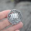 Viking Boat Brooch Norse Jewelry Vintage Ship Pin Gothic Clothes Accessories For Men Women