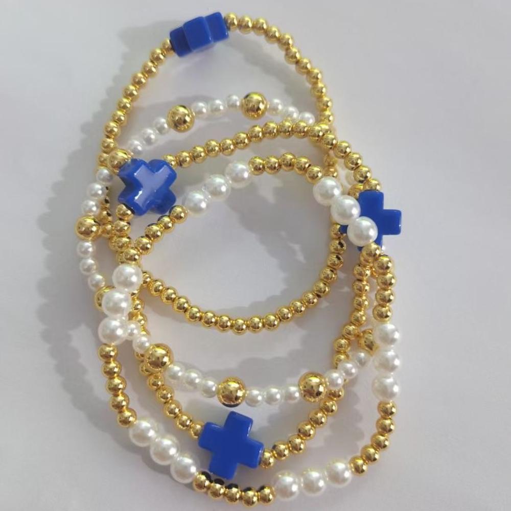 YEEVAA Religious Cross Charm Stackable Adjustable Bracelet, Hypoallergenic Jewelry Gift for Women