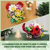 470pcs MOC Flower Series Seven Star Ladybug Fleshy Building Block Toy