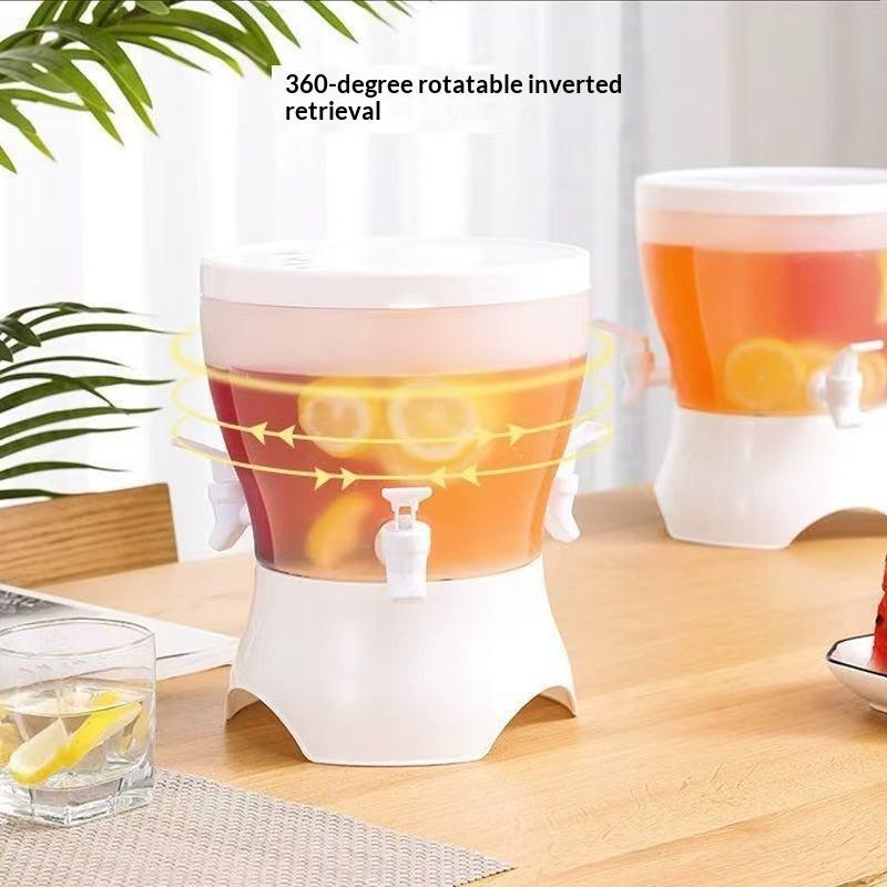 Large Capacity Beverage Dispenser With 3 Spigots Clear Body For Home Parties Outdoor Picnics Daily Use