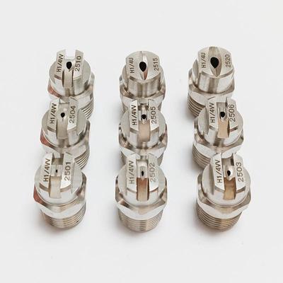 1/4"-BSPT Spray Angle 25/45 Degree Flat Fan Vee Jet Water Spray Nozzle Cleaning and Dust Removal