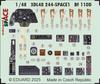 Eduard Space Bf110D Interior 3D Decal with Etching Parts Set Plastic Model Decal EDU3DL48244 1/48 (for Eduard) (Airplane)
