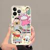 Cute Crayons Shinchans Case for iPhone 17 Pro Max Air 15 XR 13 Pro 14 Plus 12 Mini 11 16 XS Max 7 8 Soft Phone Cover