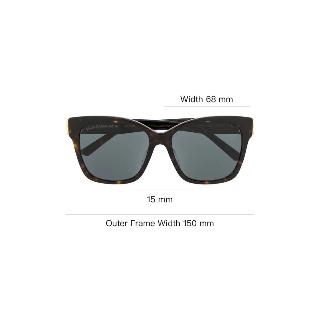 Balenciaga Hollow Logo Irregular Shape Sunglasses Women sunglasses Black BB0102SA