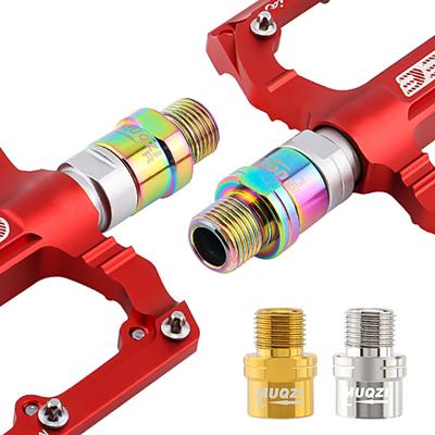 1 Pair MUQZI Bicycle Pedal Anodizing Treatment Spacers High Strength Extension Bolts Anti Deformation Pedal