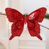 with Clip Christmas Butterfly Pendant Glitter Artificial Butterfly Ornaments  Birthday Party
