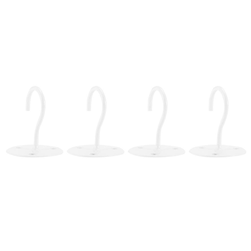4 Stück Heim Metall Deckenhaken Wandmontage Haken für Laternen Blumentöpfe WindspieleWeiß