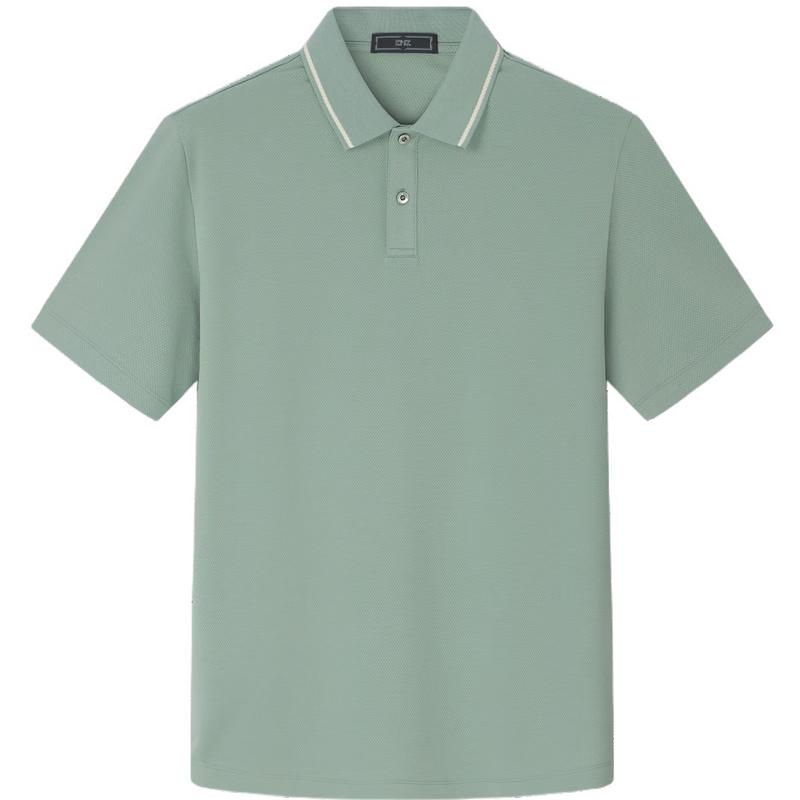 EMZ Men's Cooling Breathable Long-Staple Cotton Polo Shirt