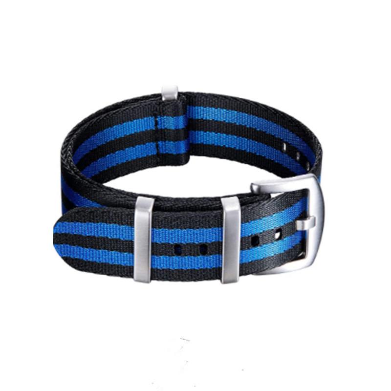 High-End NATO One-Piece Nylon Watch Strap - Canvas Woven, Sizes 18/20/22/24.