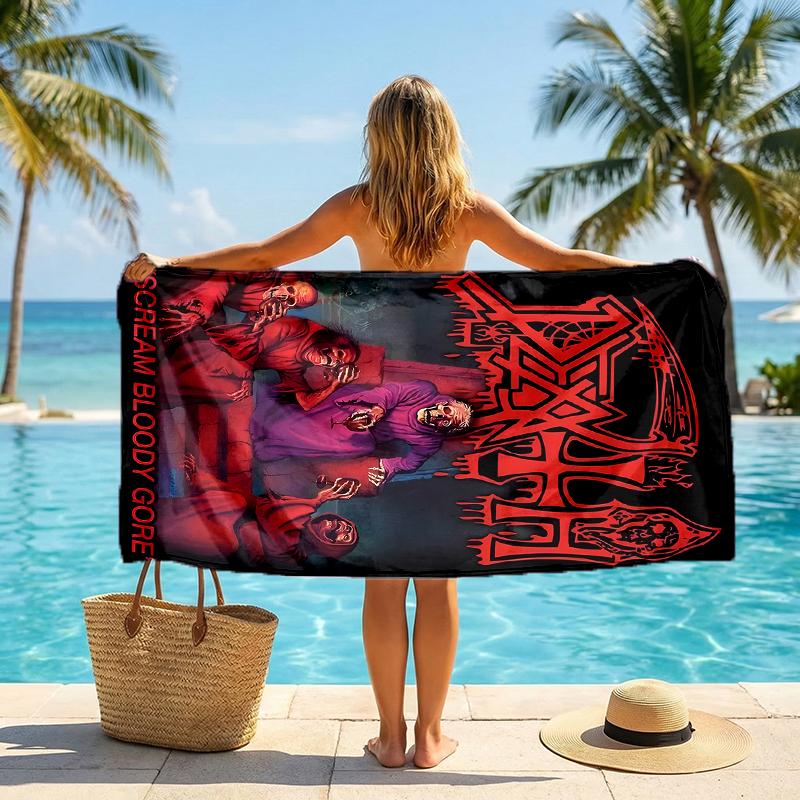 Death Fashion Beach Towel: Ideal for Summer Adventures Soft, absorbent and quick drying suitable for swimming and bathing