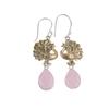 Rose Chalcedony Gemstone 925 Sterling Silver Jewelry Handmade Earrings 2.20" EE-44-15