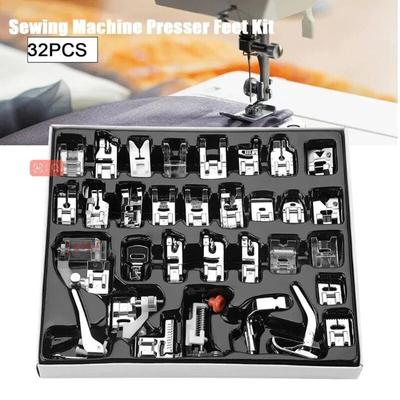 32 Uds suministros para máquinas de coser prensatelas para máquinas de coser juego de pies