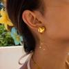 European and American stainless steel love stud earrings earrings do not fade titanium steel