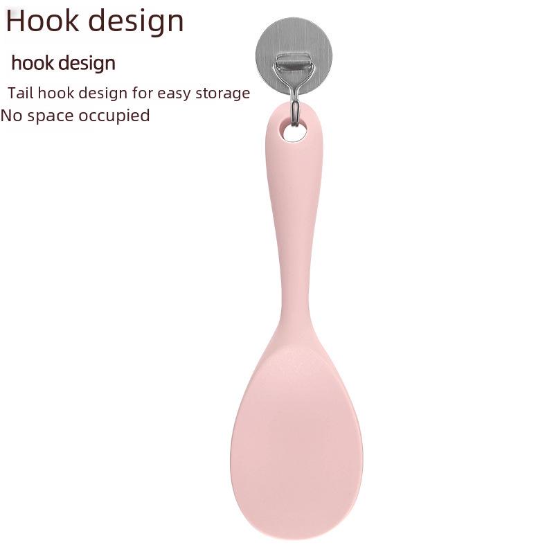 Cuillère à riz et spatule en silicone antiadhésif - Doux pour les casseroles, idéal pour remuer le riz - Ustensile de cuisine