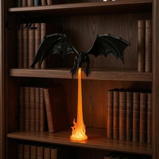 Creative Home Interior Decor Fire-breathing Dragon Figurine, Durable PLA Flying Book Stopper, Halloween Decoration 3D Print Fantasy Ornament