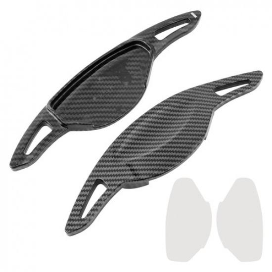 Carbon Look Steering Wheel Paddle Shifter Extension For Nissan Mitsubishi black