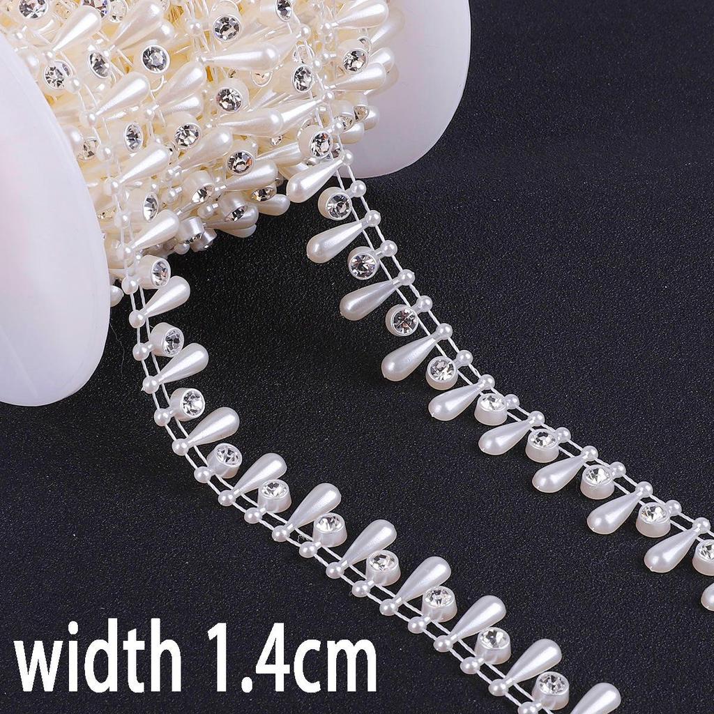 Round Sun Rose Double Pearl Chain for Wedding & DIY Hair Accessories