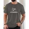 Men's CYCOPATH pattern summer casual crew neck short T-shirt