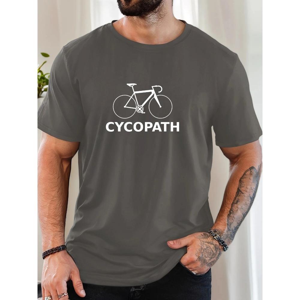 Men's CYCOPATH pattern summer casual crew neck short T-shirt