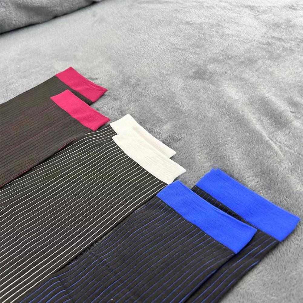 Meias Listradas 1 Par Respirável Meias Empresariais Casuais