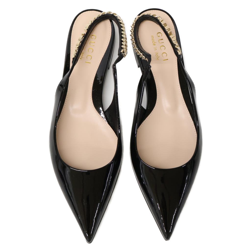GUCCI [786599] Gucci Signoria Slingback Pumps Flats shoes 36 blackUsed