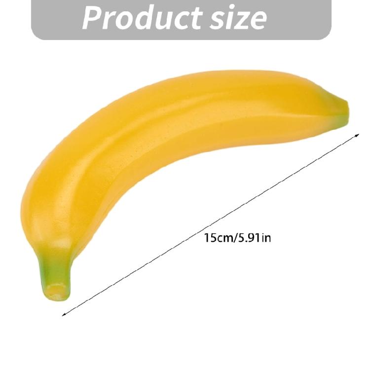 Künstliche Frucht Bananenmodell mit natürlich aussehender gelber Form für Haushalt, Party-Tischdekorationen und Einzelhandels-Arrangements