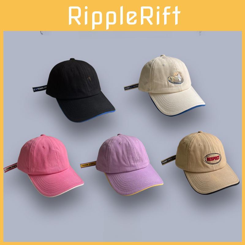 Letter Colorful Embroidered Baseball Hat For Men And Women Street Cap Style