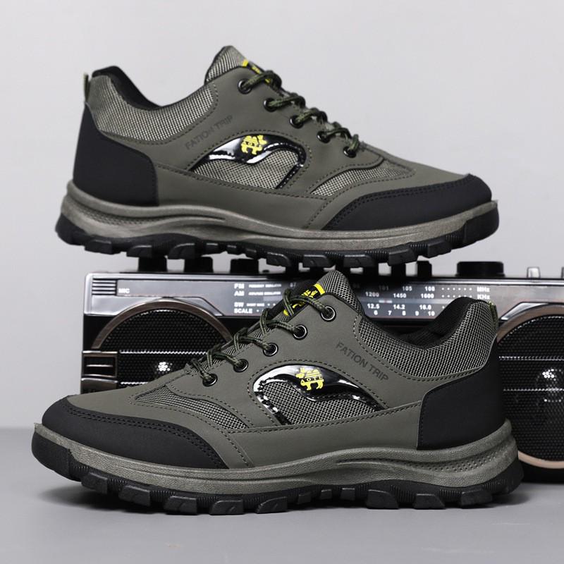 Men's Large Size Outdoor Hiking & Breathable Sports Shoes for Walking - Middle-aged & Elderly Casual Cotton Footwear