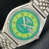 GENUINE VINTAGE SEIKO 5 AUTOMATIC JAPAN 6309A MENS GREEN DIAL WATCH A702715-1 R210-a702715