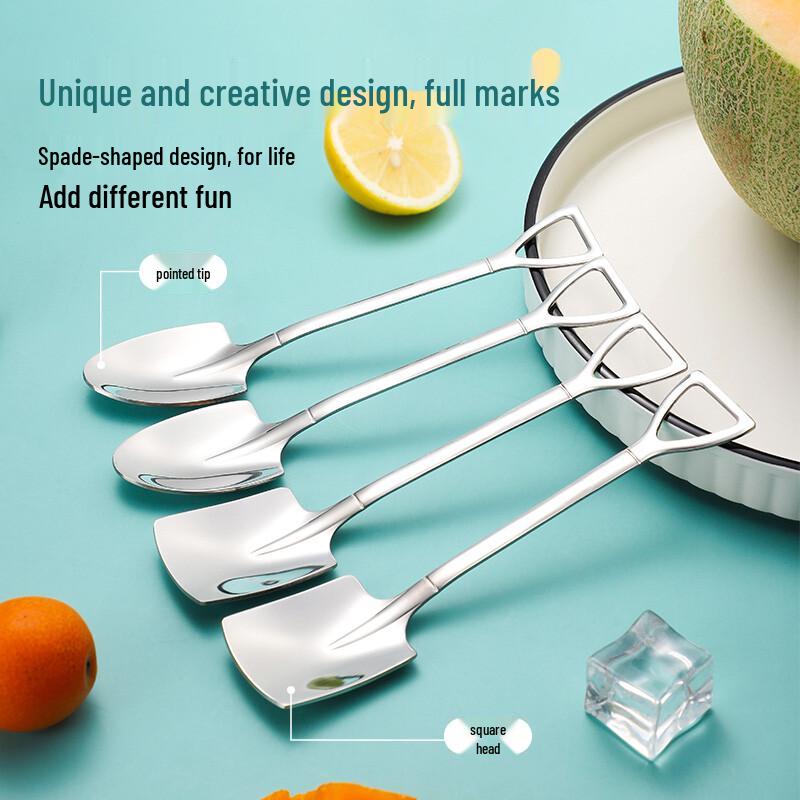 Stainless Steel Dessert & Coffee Spoon Set (2-Pack)