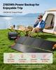 Portable Power Station, 2400W Portable Solar Generator with 2PCS * 200W Foldable Solar Panels, 2160Wh Expandable LiFePO4 Battery Backup with 10 Output