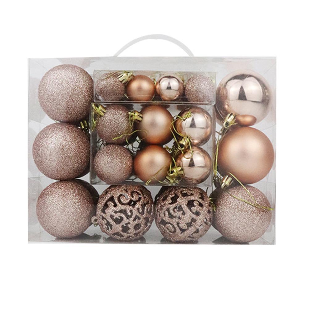 Christmas Decoration Christmas Tree 3cm Christmas Baubles Breakage Resistant Effortless Hanging Multiple Styles