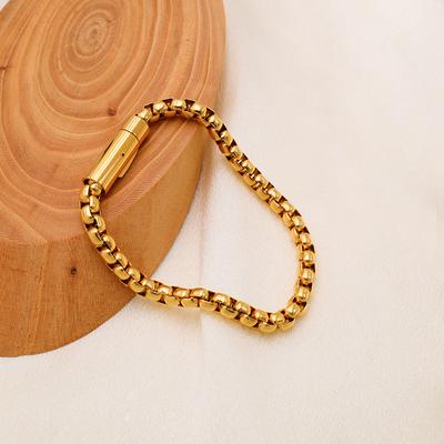 Fashion Versatile Titanium Steel Bracelet Men'S Personality Trend Hip Hop Titanium Steel Jewelry